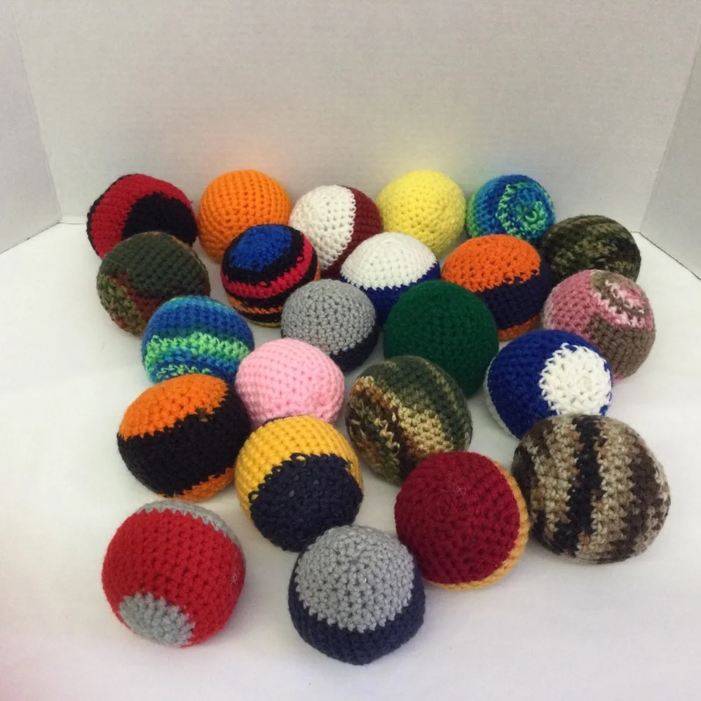 Cat/kitten Pet Toy Balls 3/$18 Handmade Crochet New with Bells. Animal Pet love